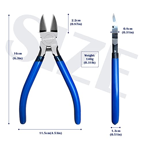 Wire Cutters 6 Pack, KAIHAOWIN 6 inch Dikes Small Wire Cutters Flush Cutters Wire Snips Clippers Diagonal Cutters Side Cutters Cutting Pliers for Crafting - size: 6pack