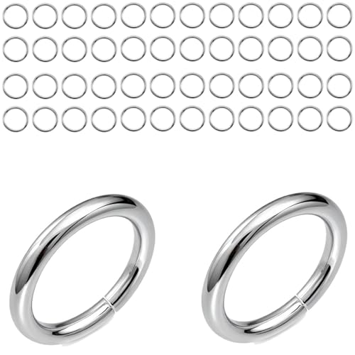 2000 Pieces Stainless Steel Jump Rings for Jewelry Making,10mm, 16 Gauge Thickness, Silver (10mm) - color: 10mm