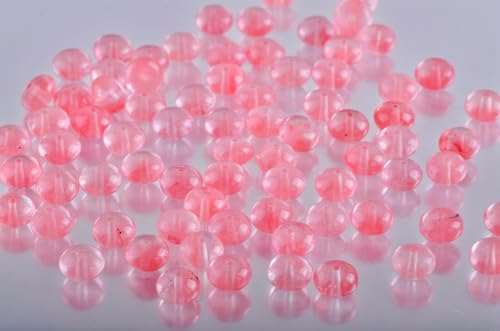 Rondelle Beads for Jewelry Making 5x8mm Natural Stone Beads 1 Strand 15.5inch Lentil Spacer Beads Rondelle Gemstone Bead Semi-Precious Stone Bead for Bracelet Necklace Crafts Watermelon - color: Watermelon Red