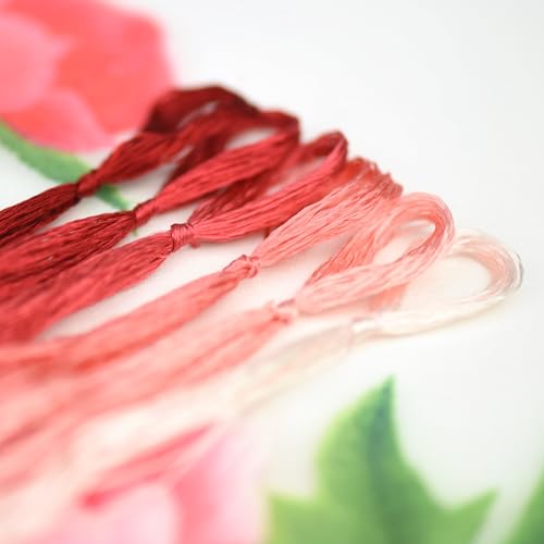 Mulberry Silk Floss Embroidery Thread Floss-Cross Stitch Threads China Silk Woven Jewelry Threads DIY Sewing Kits (114) - color: 114