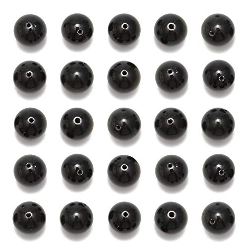 NCB 200pcs 4mm Black Obsidian Loose Beads for Jewelry Making, Natural Semi Precious Beads Round Smooth Gemstones Spacer Beads Charms for Necklaces Bracelets (Black Obsidian, 4mm 200Beads) - color: Black Obsidian, size: 4mm 200Beads