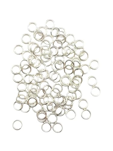 100pcs 925 Sterling Silver Open Jump Rings, 22 Gauge 4.2mm OD/3.0mm ID Made in USA by CRAFT WIRE - size: 4.2mm OD/3.0mm ID