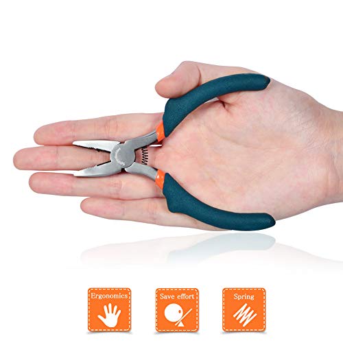 SPEEDWOX Mini Lineman's Pliers Thin Precision Jewelry Wire Cutters 4-1/2 Inches Multi Use Combination Pliers Convex Shoulder Small Side Cutters Micro Fine Linesman Plier Beading Tool Hobby Craft - style: Lineman's Pliers