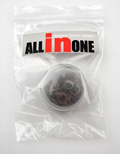 ALL in ONE 16 Gram/100pcs 8mm Antique Bronze Plated Open Jump Ring with Storage Box - color: Antique Bronze, size: 8mm