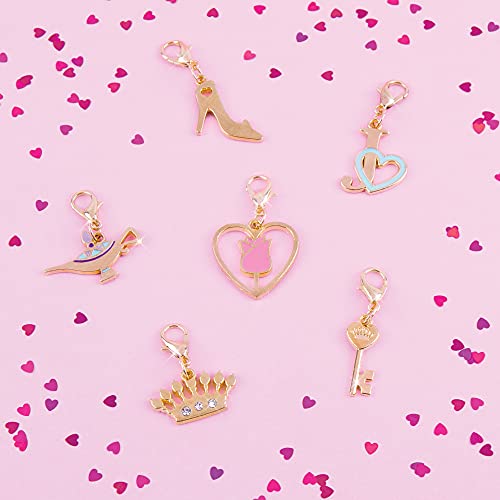 Make It Real - Disney Princess X Juicy Couture Hearts of Fashion - DIY Charm Bracelet Making Kit w/Disney & Juicy Couture Charms - Arts & Crafts Bead Kit for Girls & Teens - 6 Bracelets - Ages 8+
