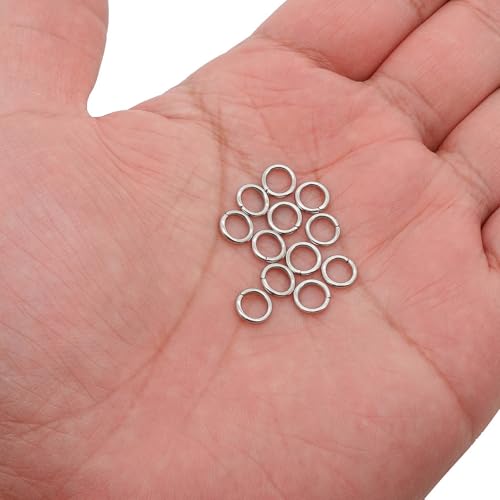 500PCS 7mm 1.2mm Thick Heavy Duty 16 Gauge Stainless Steel Jump Rings, Unwelded Metal Round Strong Craft O Ring for Necklace Bracelet Keychain Chainmail Jewelry Making - size: 7mm OD-1.2mm Thick-16 Gauge