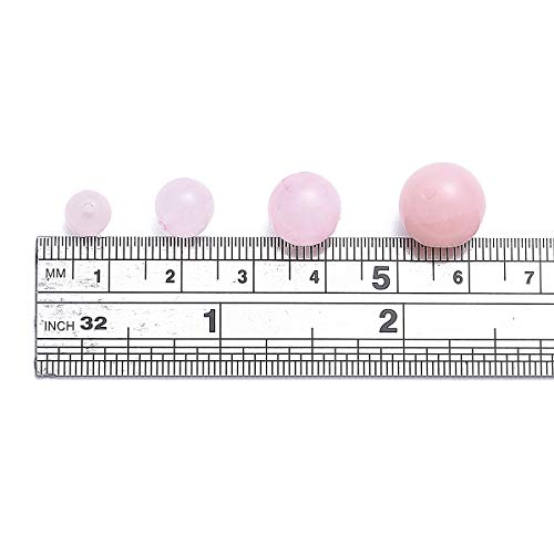BEADIA Natural Rose Quartz Crystal Stone Round Loose Semi Gemstone Beads for Jewelry Making 8MM 44PCS - color: Rose Quartz Crystal, size: 8mm