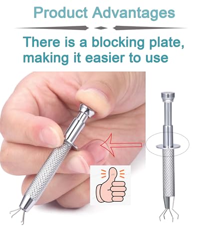 QWALIT Piercing Taper Threadless Insertion Tool - Titanium Labret Pin 16g, 18g, 20g - color: 11 - Ball Grabber Tool
