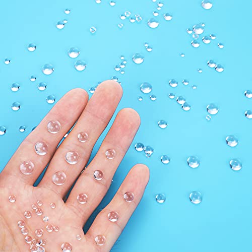 ASTER 700 Pieces Clear Dewdrop Water Droplets Embellishments Round Dewdrop Resin Beads for DIY Scrapbooking Crafts Card Making Decor Accessories