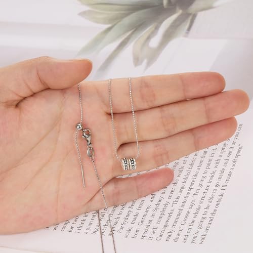Crisjanggo 10 Pack Silver Necklace Chain for Jewelry Making Stainless Steel Thin Link Chains Bulk Adjustable with Needle Threader Lobster Clasps - color: Silver