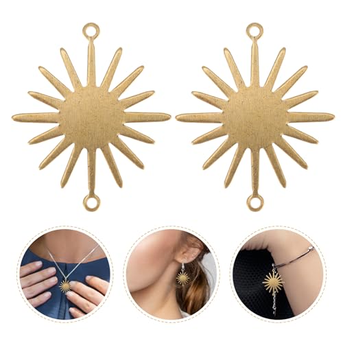 EXCEART Sunflower Pendant Charm 20 Pcs 0.70X0.51 Inch Stainless Steel Diy Jewelry Making Accessories for Bracelets Earrings Craft Supplies