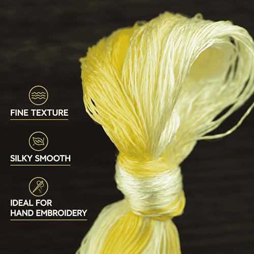 Natural 100% Silk Thread, Handmade Embroidery Thread Silk Floss 8 Colors 110m Each (75) - color: 75