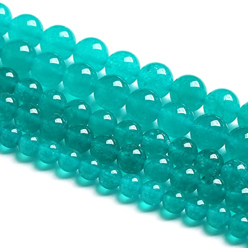 6MM 60PCS Natural Blue Amazonite Chalcedony Stone Crystal Loose Beads for Jewelry Making DIY Bracelet Necklace - color: Amazonite Chalcedony, size: 6mm