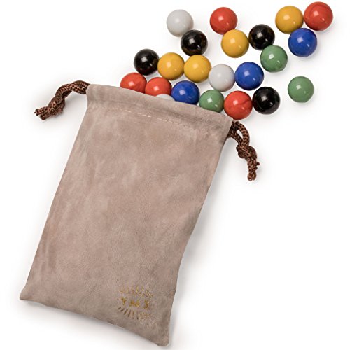 Yellow Mountain Imports 60 Pieces Chinese Checkers Marbles Set with Solid Colors - 16 Millimeters - size: 16mm(Matt)