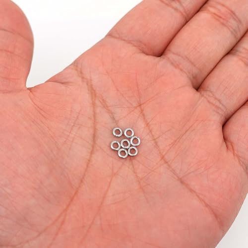 1000PCS 4mm 1mm Thickness 18 Gauge Stainless Steel Jump Rings, Unwelded Metal Round O Rings for Necklace Bracelet Keychain Chainmail Jewelry Making - size: 4mm OD-1.0mm Thick-18 Gauge