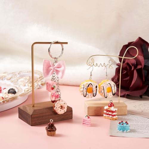 Craftdady Resin Plastic Miniature Food Snack Pendants Charms Ice Drink Juice Pendants Cute Bottle Fruit Keychain Charms Hang Ornament for DIY Craft Earring Bracelet Necklace Jewelry Making - color: Mixed Color Desserts