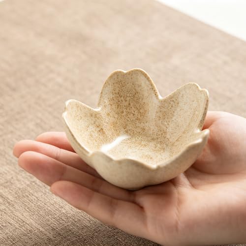 Floral Vanity Tray - Ceramic Jewelry Organizer Dish for Rings Necklaces Wedding Gift Idea(camel) - color: camel