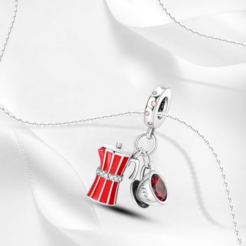 925 sterling silver bracelet necklace pendant, women's jewelry gift, dream catcher net bead pendant, suitable for original bracelets, parties, birthday jewelry gifts - color: KJC794
