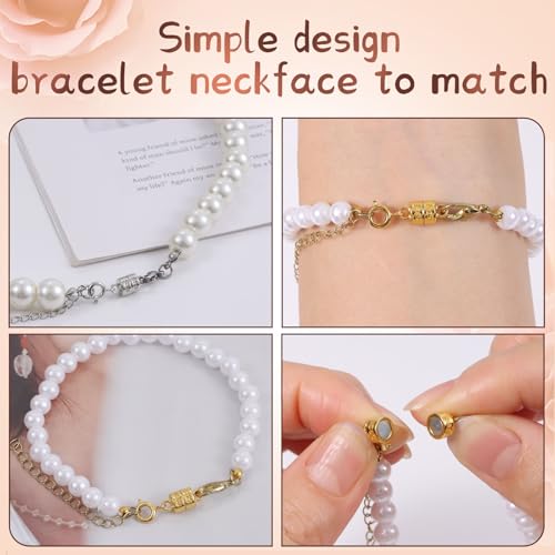 925 Silver Magnetic Necklace Clasp with Lobster Clasp,Magnetic Necklace Clasps and Closures for Bracelet Necklace Extender (5golden+5silvery) - color: 5golden+5silvery