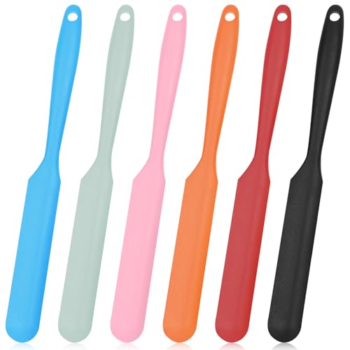 Gartful 6PCS Colored Silicone Spatula Stick, Reusable Epoxy Stir Sticks Scraper DIY Crafts Tools for Mixing Resin, Paint, Waxing, Liquid, Arts Projects, Facial Mask Stirring Rods, 6 Colors - color: Red+blue+pink+orange+light Green+black