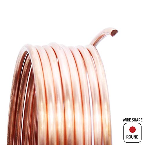 Solid Bare Copper Wire Round, Bright, Dead Soft, 100 Feet Spool 24 Gauge (Choose 25 to 100 Ft, 10 to 30 Ga.) - size: 24 Gauge - 100 Feet Spool