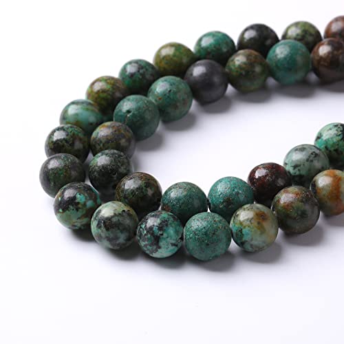4mm 90pcs Natural African Turquoise Stone Beads for Jewelry Making Round Loose Gemstone Beads DIY Bracelet Necklace Earrings(African Turquoises, 4mm) - color: African Turquoises, size: 4mm