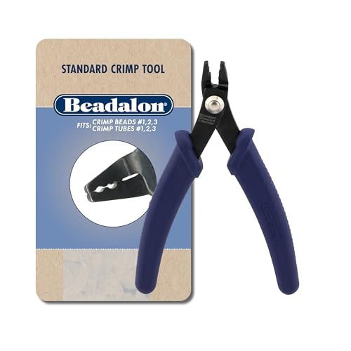 Beadalon Crimp Tool Standard - Fits Crimp Beads #1-3, Crimp Tubes #2-3, Dark Blue, 5.25 in / 13.3 cm - color: Dark Blue, size: Standard
