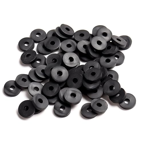 Clay Beads, 4000Pcs Black Clay Heishi Beads for Bracelets Making, Flat Round Polymer Heishi Beads for DIY Jewelry Making - color: 4000pcs Black