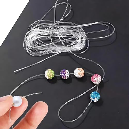 1mm Elastic Stretch Bead Cord for Jewelry & Bracelet Making, [100m] Stretchy Bracelet String, Ideal for Beading and Crafting - size: 1.0mm