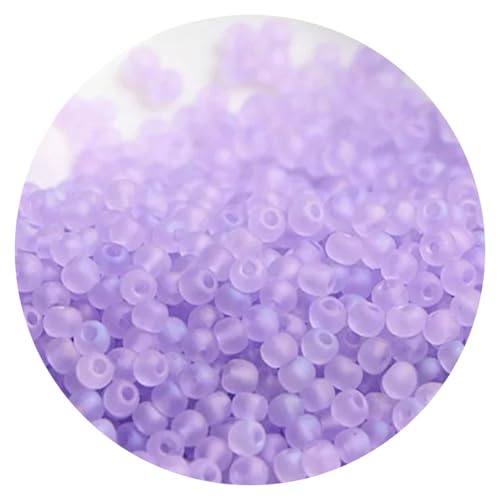 660pcs Matte Colorful Glass Frosted Beads 2mm, Glass Frosted Rice Beads Craft Bead for Jewelry Making Bracelets Necklaces DIY,M11 - color: M11, size: 660pcs-2mm