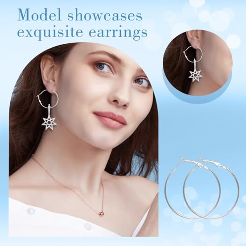 Hoop Earring Findings Stainless Steel Earrings Beading Round Earrings Open Beading Hoop for Jewelry Making DIY Crafts Art Creation (siliver (25/30/35/40mm) - color: siliver (25/30/35/40mm）