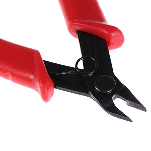 Wire Cutters, 5 Pack BS-8109 Flush Cutters Micro Shear Wire Cutters Precision Side Cutters Tools for Electronics Aluminum Jewelry 3D Printer 5 Inch, Red - color: 5 Pack -5"