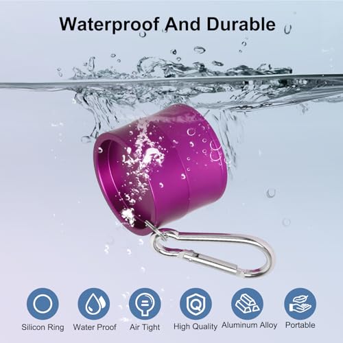 Mini Travel Ring Holder Keychain, Portable Jewelry Holder Keychain with Protective Sponge, Small Necklace Earrings Case for Gym Sports Bag Purse - color: 1-Tier Purple