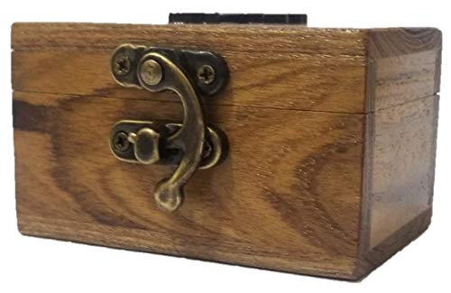 RK Collections Cross Rosary Box Made of Teak Wood | First Communion Jewelry Box | Trinket Box for Rosary Beads, Keepsakes, Small Jewelry and Mememtos - size: 3.75" x 3" x 2"