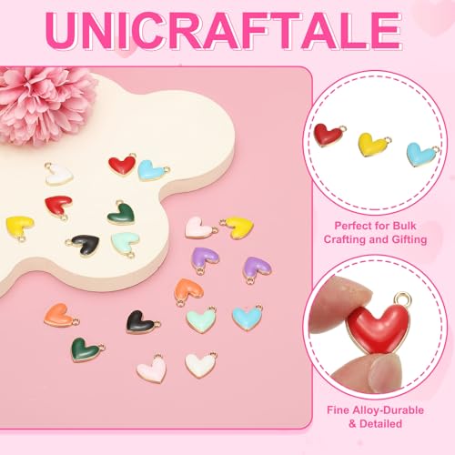 MECCANIXITY Enamel Alloy Heart Charm, Valentine Heart Pendants Love Jewelry Making Charm for DIY Necklace Bracelet Earrings Keychain - color: Dark Green/Red
