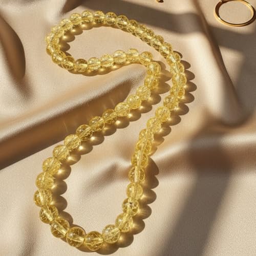 DandS ltd Crackle Lampwork Glass Beads for Jewelry Making, Golden, Vibrant DIY Bracelets, Necklaces, Earrings, Beading Supplies & Craft Kits for Handmade Jewelry, 80pcs 0.39 inch (10mm), #J223-10 - color: Golden