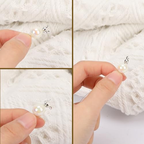 500Pcs Metal Bead Tips Knot Covers, Crimp Beads for Jewelry Making, Knot Covers Bead Tip Knot Covers Crimp Bead Covers, Ends Knot Covers for DIY Bracelet Jewelry Making(Silver)