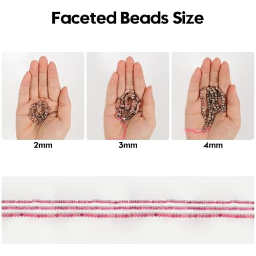 180pcs 2mm Natural Amazonite Gemstone Beads Faceted Round Loose Stone Beads for Jewelry Making - color: Amazonite, size: 1.9-2.4mm