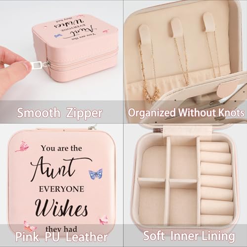 Aunt Gifts Jewelry Box Auntie Gift Ideas Valentines Easter Mothers Day Gifts for Aunts from Niece Nephew Aunts Christmas Birthday Gift You Are The Aunt Everyone Wishes They Had Jewelry Case - color: aunt
