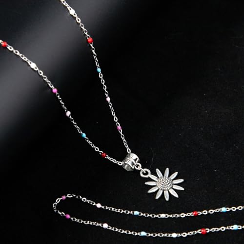 Stainless Steel Enamel Chain for Jewelry Making, Oil Drip Rainbow Jewelry Chains for DIY Necklace Bracelet Craft Jewelry Making Supplies with Stainless Steel Jump Rings Lobster Clasps Connectors - color: Mixed Style Silver
