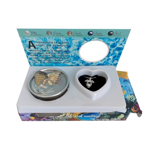 MilkyWay Wish Pearl Necklace Kit, DIY Necklace Making Kit, lotus Necklace Cage Locket Cultured Pearl in Oyster Set, 16.9", Surprise Gift For Wife, Girlfriend,Mother - color: Dolphin