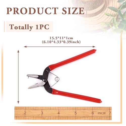 Pandahall Jewelry Hole Punch Pliers Jewelry Pliers Eyelet Pliers Craft Paper Leather Hole-punching Handed Tool Cutter Red Pin:1mm