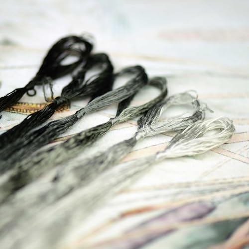 Mulberry Silk Floss Embroidery Thread Floss-Cross Stitch Threads China Silk Woven Jewelry Threads DIY Sewing Kits (02) - color: 02