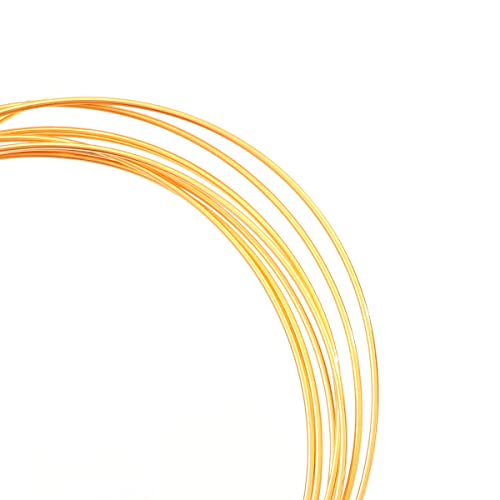 BEADIA 18K Gold Plated Wire 1.0mm 2 Meters Bead Cord for Bracelet Necklace Charm Beading Jewelry Making Findings - size: 1.0mm, style: 18K Gold