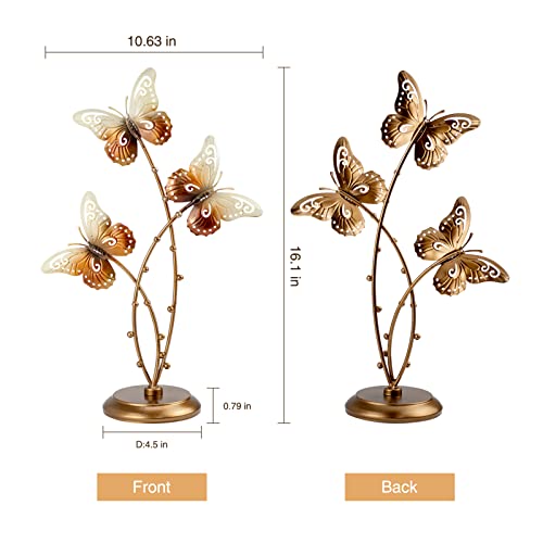 Gold Butterfly Jewelry Tree Stand - Metal Jewelrys Display Organizer for Earrings, Necklaces & Rings,jewel Holder Rack for Countertop, Wedding Gift & Home Decoration for Women ( Gold Butterfly)