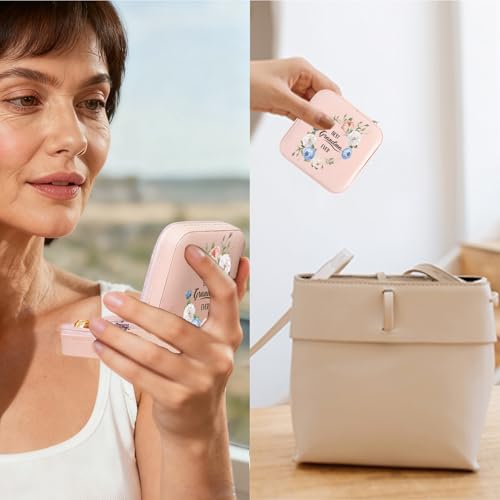 Grandma Gifts Best Grandma Ever Jewelry Box Valentines Mothers Day Christmas Birthday Gifts for Grandmas Granny Nana Mimi Gigi Grandmother Gift Pink Portable Travel Jewelry Case Organizer - color: grandma