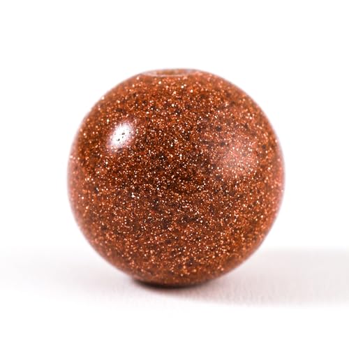 100Pcs Natural Stone 6mm Golden Sand Stone Round Loose Gemstone Energy Healing Beads Hole Size 1mm DIY Smooth Beads for Bracelet Necklace Earrings Jewelry Making - color: Golden Sand Stone, size: 6mm