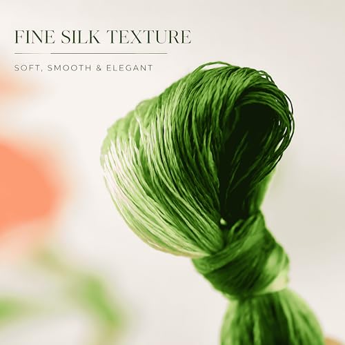 Mulberry Silk Floss Embroidery Thread Floss-Cross Stitch Threads China Silk Woven Jewelry Threads DIY Sewing Kits (109) - color: 109