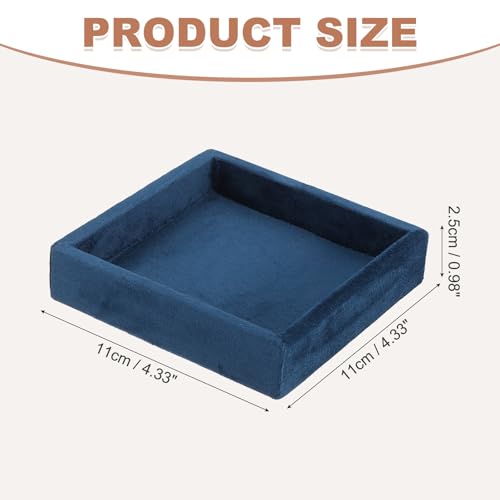 uxcell Stackable Jewelry Storage Tray, Empty Tray Drawer Organizer, Small Display Box for Earrings, Necklaces, Rings and Bracelets, Dark Blue - color: Dark Blue