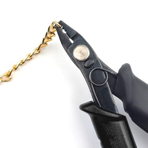 Grounded Plier, Precise Control Unleash Unrivaled Precision for Fine Chain Welding, 3ft Cable Secure Connection, Ideal for Permanent Jewelry Fine Chain Welding, Black